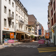 Small walk alley in Basel Small walk alley in Basel
