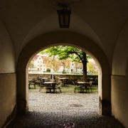 Near the bridge